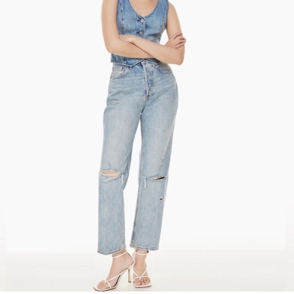 Aritzia Denim Forum The Joni High Rise Loose Straight Leg Jeans